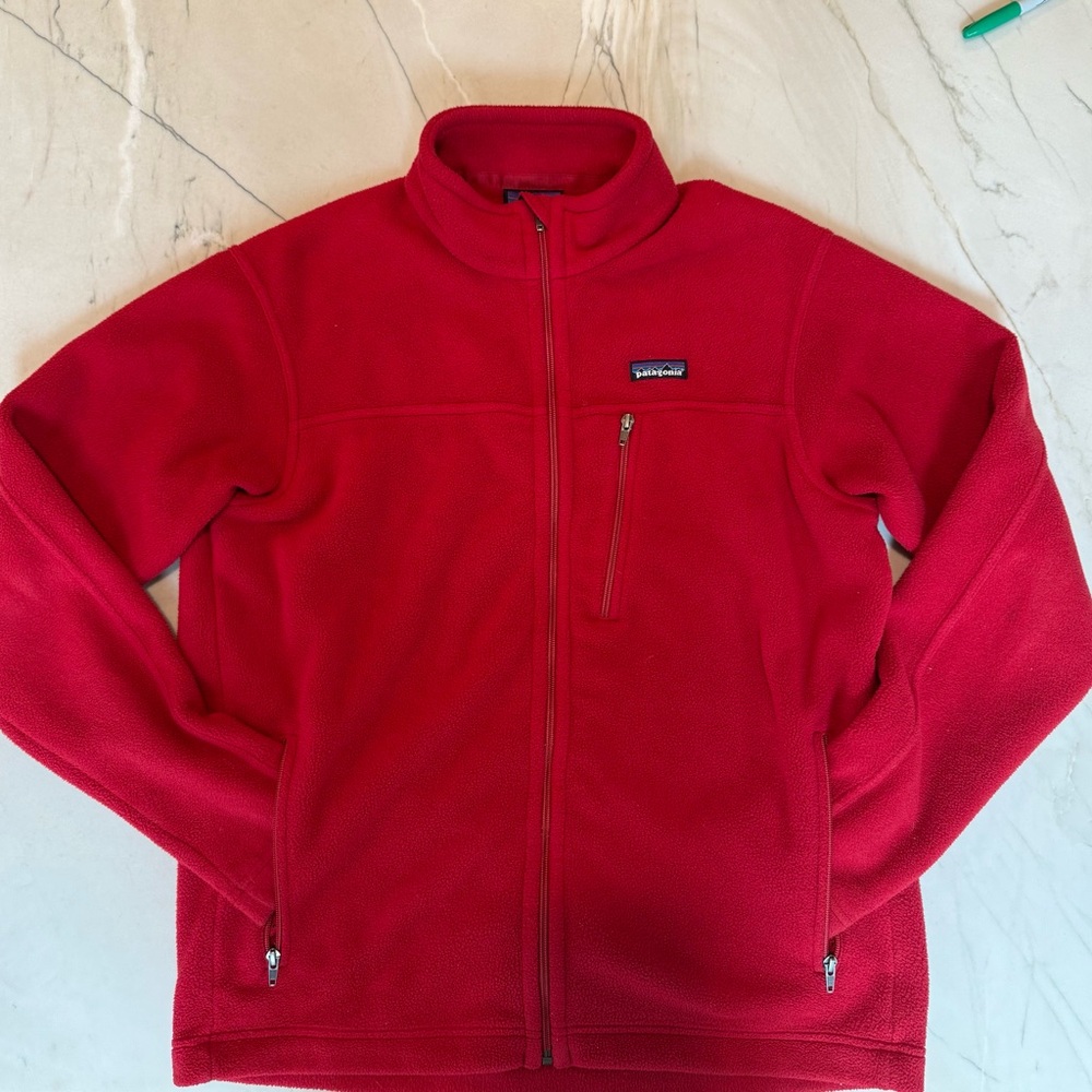Patagonia Men's Red Zip-Up Sweater